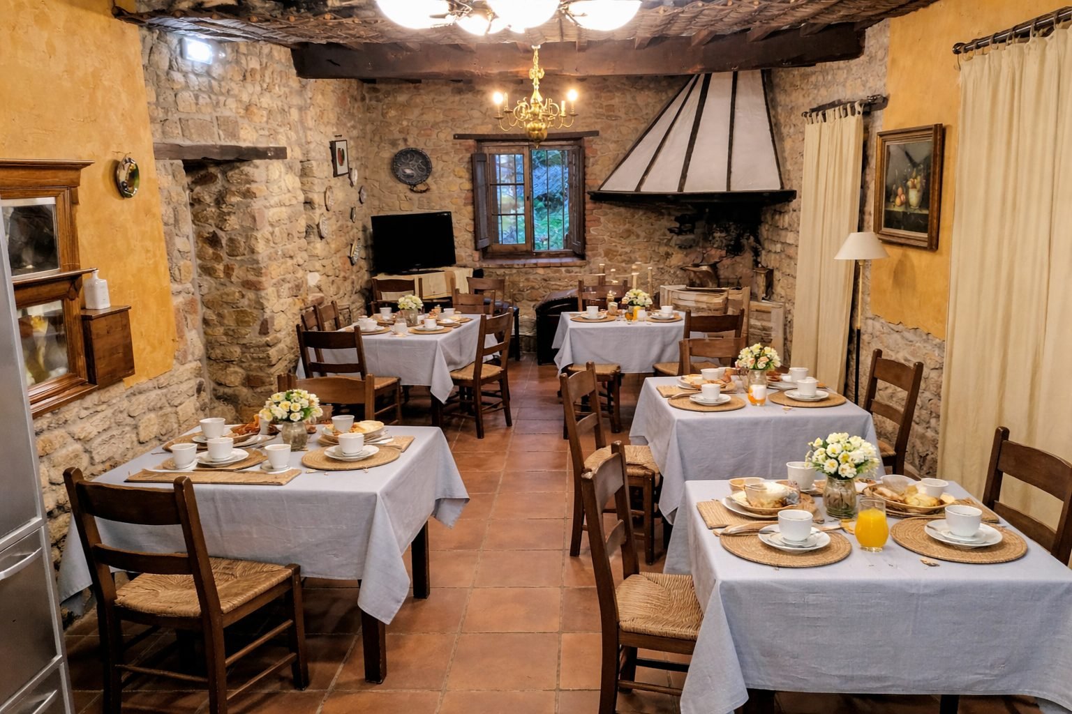 Comedor donde se sirve el desayuno casero